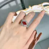 Bague Unique en diamant rubis pour femmes, bague en argent sterling 100% véritable, bague de mariage, de fête, de fiançailles, cadeau de bijoux, 925