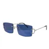 Солнцезащитные очки Новые высококачественные новые персонализированные безрамочные солнцезащитные очки Kajia с градиентом и приливом в сетчатых красных солнцезащитных очках ct0092