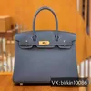 Tasche Handgemacht Designer Wachsfaden Nähen Togo Kalbsleder Groß Bk30 Damen Luxushandtasche Hellblau