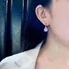 Stud Earrings Korean Fashion Round Crystal Earring For Ladies Women Accessories Big Stone Wholesale Jewellery Oorbellen Small Gifts