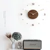 Relógios de parede 12 polegadas Relógio pendurado Relógio simples Decoração de casa Nórdica Ratina Creative Soll Mold Wood Acrílico Vidro da sala de estar