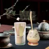 Geschirr-Sets, 3-teilig, traditionelles Matcha-Set, handgefertigter Bambus-Schneebesen mit Teelöffel und Schüssel für Zeremonie-Anfänger