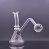 Mini Glass Oil Burner Bongs Dab Rigs Hookah Portable Small Bubbler Beaker Bong Water Pipes with Big Size 30mm OD Oil Burner Pipes