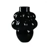 VASES HOMEアップスケールコールドブラックグレープハイドロポニクスガラスの屋外装飾柔らかい装飾贅沢なリビングルームの花瓶