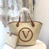 Women Designer Totes Bags Straw Plaited Raffia The Tote Bag Handbag Beach Large Bags Book Designers V Handbags Womens Shopping