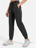 Lu lu limão mulheres yoga jogging nono bolso fiess leggings cintura alta hip elevador elástico calças casuais com cordão pernas sweatpants