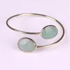 Bangle Druzy Natural Crystal Quartz Inlay Oval Blue Purple Stone Beads Bracciale Multi colori disponibili per gioielli da donna