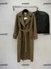 Femmes Trench Coats dame Vêtements d'extérieur fille Coupe-vent Taille S-L Tissu en laine Patte de boutonnage avec veste à la taille Nouveaux produits Mar06