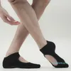 Спортивные носки Женщины высококачественная йога против скольжения за демпфирующим пилатесским балет Хорошая хватка для леди сплошной хлопковой смесь 33