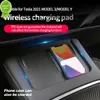 New Car Central Control Wireless Charging Silicone Non-slip Pad Custom Anti-skid Pad for Tesla Model 3/Y 2017-2022 Car Accessories