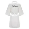 Women's Sleepwear Wedding Bride Bridesmaid Robes For Women Bridal Party Gifts Team Dress Gown Silk Satin Kimono Sexy Summer Bathrobe