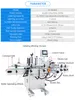 ZONESUN Industrial Equipment Label Applicator Automatic Labeling Machine Round Glass Plastic Bottle Jar Vial Packaging Production ZS-TB260S