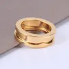 Fashion Element Circle Ring Men and Women Brands Classic High-End Designer Rings Unisex Gold Silver Rostfri Steel Gold Plated Ring Christmas Valentine's Day Gift