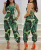 Kvinnors jumpsuits 2023 Summer Suspender Sexig Fashion Backless Bow Print High midja Jumpsuit Kvinnor