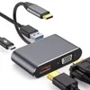 USB-C do HDTV VGA USB3.0 Typ C PD 4 w 1 Adapter Silna prędkość 4k 60 Hz Obsługa rozdzielczości MacBook Tablet