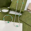 Candy Green Konzentrische Kreise Anhänger Halsketten Damen Silber Niedliche Perlenarmbänder Geniale praktische ineinandergreifende Halskette