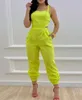 Jumpsuits voor dames 2023 Zomer Suspectder Sexy mode Backless Bow Print High Taille Jumpsuit Women