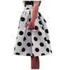 Röcke Dot Gedruckt Elegante Ballkleid Rock Frauen Casual Polka Druck Regenschirm Retro Puff Kurze Faldas Mujer