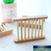 Natural Bamboo Wooden Soap Dish Creative simple household wood drain soap box kitchen bathroom storage rack Wholesale