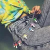 Keychains Cute Colorful Mushroom Pendant Keychain For Women Girl Vintage Harajuku Punk Cool Plant Waist Pants Key Chain Trendy Jewelry