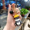 Kawaii Cat Claw Pendant Bieć kluczy Cool Pvc Animal 3D Paw stop alumn Bell Dangle Keyring Biżuter