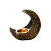 Candle Holders Exquisite Moon Crescent Resin Holder Incense Tube Coffee Shop Study Bedroom Decoration Ornaments