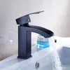 Bathroom Sink Faucets Vidric Basin Faucet Waterfall Single Handle Mixer Tap Bath Chrome/Black/Nickel Brass Water Cra