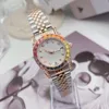 luxury lady watch Rhinestone diamond Gold women watches Top Brand Designer wristwatches All Stainless Steel band 31mm Waterproof for womens Valentine's Day Gift