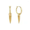 Studörhängen S925 Silver Needle Hip Hop Cones Rivet Gold For Women Street Punk Personlighet Cone Ear Bone Jewelry Pendientes Plata