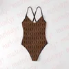 Sommer Designer Bikini Damen Schwimmen Bademode Brief Drucken Outdoor Strand Badeanzug Einteiliger Badeanzug