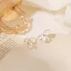 Stud Earrings Summer Fresh Petals Metal White Flower Ladies Custom Simple Cute Sweet Ear Jewelry Gifts For Girl Friend