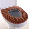 Fundas para asiento de inodoro, suave y cálida felpa, almohadilla para tapa de invierno, accesorios de baño, decoración del hogar