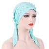 Mützen Beanie/Schädelkappen 2023 Mode Muslim Kopftuch Hut Dünne Sommer Frauen Inner Hijab Bonnet Solide Perle Turban Indien Kopf Wrap Hüte für