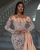 2023 Arabski Aso Ebi Ebi Gold Mermaid Sukienki na bal