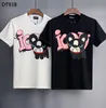 DSQ Phantom Turtle Men's T-shirts Męskie Designer T koszule czarne białe back fajne t-shirt mężczyzn Summer Italian Fashion Casual Stre220r
