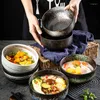 Ensembles de vaisselle japonais dauphin os nouilles Lamian soupe commerciale en céramique riz nouilles bol dîner ensemble vaisselle