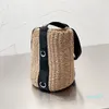 Wood Straw Bag Crochet Bucket Bag Women Basket Beach Bag Designer Shoulder