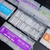 False Nails 240st extra långa nagelspetsar Förlängning Halv Cover Acrylic Transparent Faux Ongles Patch Press On Manicure Tool