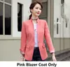 Kvinnors kostymer Blazers Styles Autumn Winter Formal Jackets Coat för Office Ladies Elegant Pink Female Blazer Blaser Outwear Tops kläder