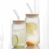 380 ml 550 ml Clear Tumbler herbruikbaar drinkglas bierbeker met bamboe -deksels en rietjes rra