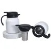 Sublimatie Thermische koffiekarafiek roestvrijstalen thermospot 27oz 34oz dubbele ommuurde theepot met verwijderbare theefilter 1000 ml hete koffiepot