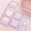 PCS Sweet Candy Color Paper Memo Pad Sticky Notes Bokmärke Stationery Etikett Klistermärke Escolar Papelaria School Office Supplies