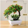 2023 sztuczne plastikowe bonsai fałszywe rośliny kwiat Wedding Home Decor ogrodowy hotel sztuczny sztuczny fałszywy plastik bonsai roślin drzewa roślinne