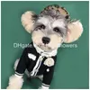 Dog Apparel Designer Clothes Brands Spring Coats Small Fragrance Pet Sweater For Cardigan Schnauzer Bomei Teddy Corgi Pug Dogs Cat P Dh8Rr