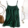 Women's Tanks Mayabee Heavyweight Satin Silk Vest Sexy Woman Wearing A Blouse And Mulberry Suspenders Spring 2023