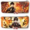 Anime Genshin Impact lápis Case Xiao Zhong Li Klee Cosplay Cute Padrão Double Pattern Student Stationery Fãs Presente