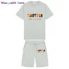 Wangcai01 Camisetas para hombres 2023 Nuevo set de chándal Trapstar Men Shads Shorts Summer Sportswear Pantalones de trote de jogging