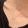 WVF5ペンダントネックレス女性デザイナーマンダイヤモンドエメラルドファインシルバーゴールドメッキ18K T0P高品質の最高カウンタークラシックST