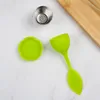 Filtri per teiera creativi Infusore per cucchiaino da tè in silicone con foglie per uso alimentare Forma Infusori in acciaio inossidabile Filtro Filtro Foglia Coperchio Diffuso dh5440