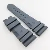 26mm Gray Rubber Watch Band 22mm Pin Buckle Strap Fit For Pam Pam 111 Luminor Radiomir Wirstwatch